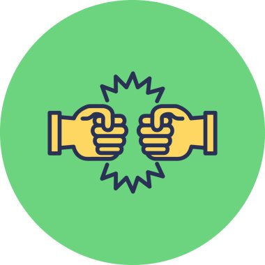 ilk vektör düz renk simgesi