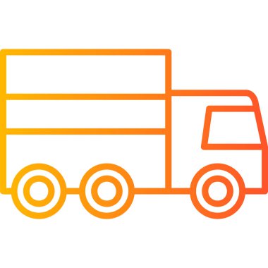 Kamyon soyut simge vektör çizimi