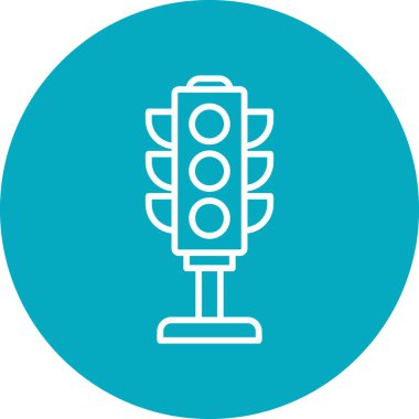 Trafik ışığı simgesi, vektör illüstrasyonu