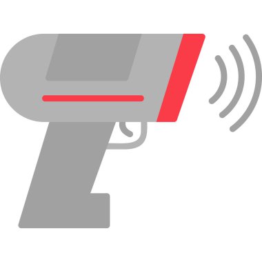 Barkod tarayıcı. Web simgesi basit illüstrasyon