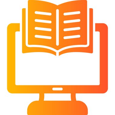 E-kitap simgesi, modern tasarım illüstrasyonu