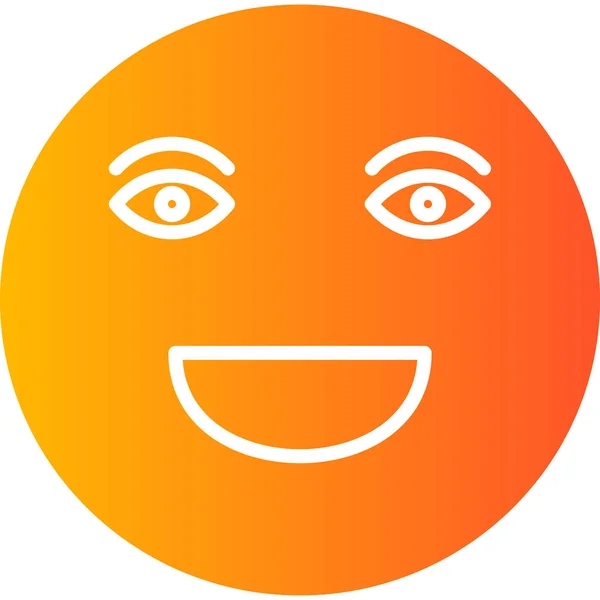 Cara Emoji Emoticon Alegre Ilustração Vetorial —  Vetores de Stock