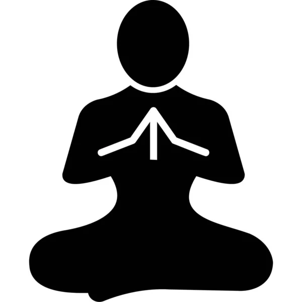 Meditation Web Symbol Einfache Illustration — Stockvektor