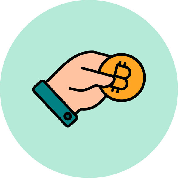 Векторная иллюстрация значков биткойна