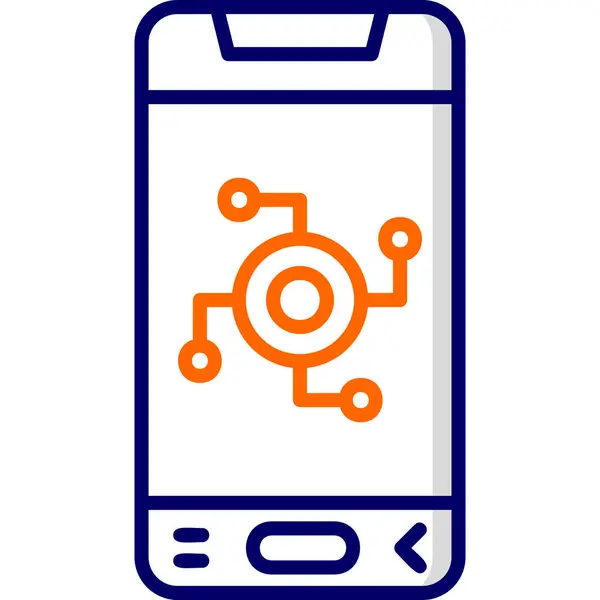 Téléphone Portable Illustration Simple — Image vectorielle