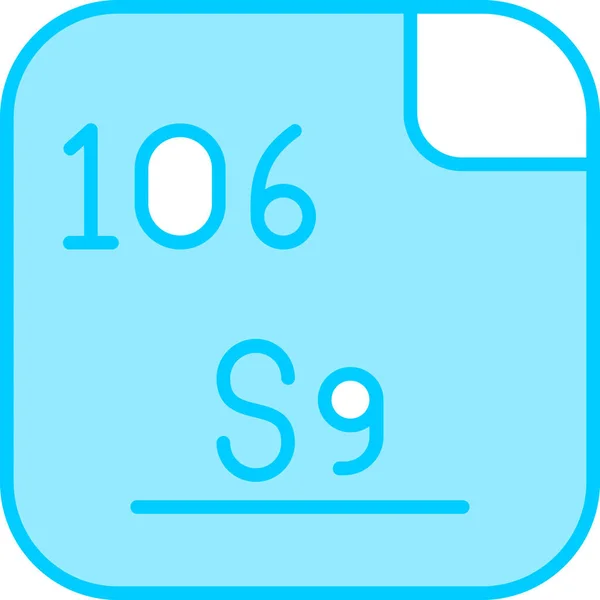 Seaborgium Radioaktives Synthetisches Chemisches Element Mit Dem Symbol Und Der — Stockvektor