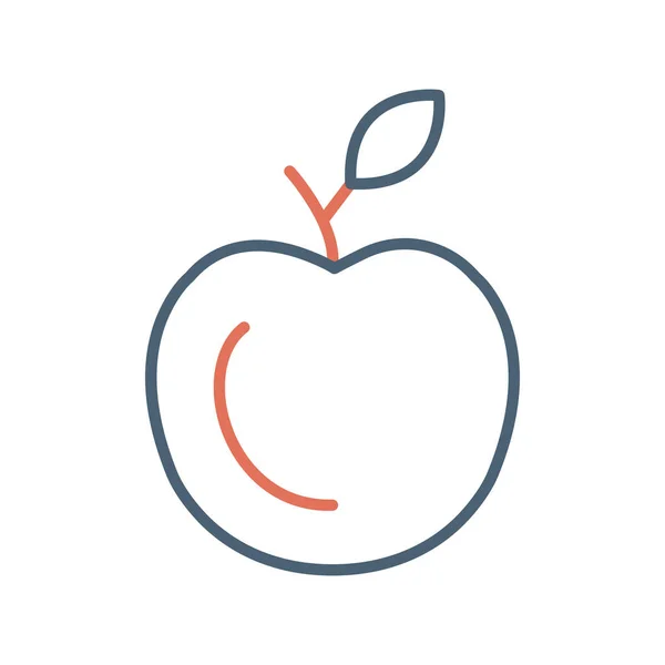 Apfel Isolierter Vektor Illustration Grafik Design — Stockvektor