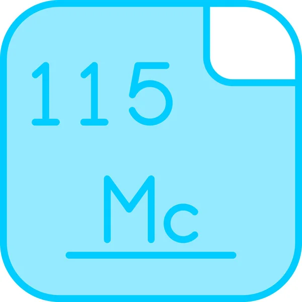 Moscovium Chemisches Element Web Einfache Illustration — Stockvektor