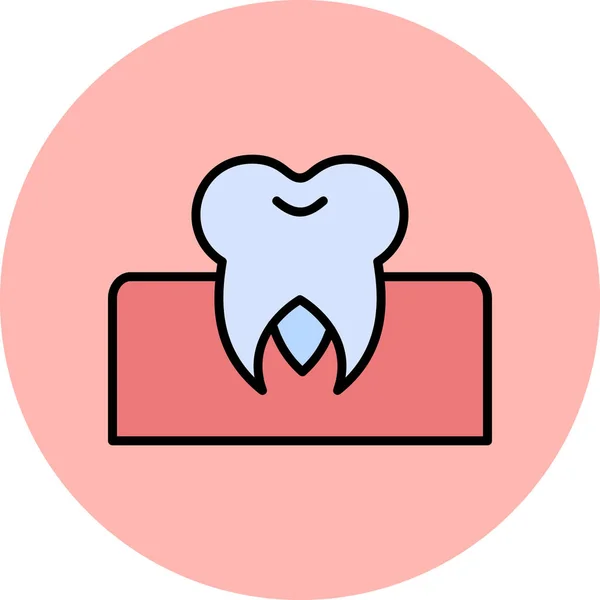 Vector Ilustración Del Diente Molar — Vector de stock