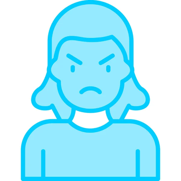 Ilustração Vetor Ícone Avatar Irritado — Vetor de Stock