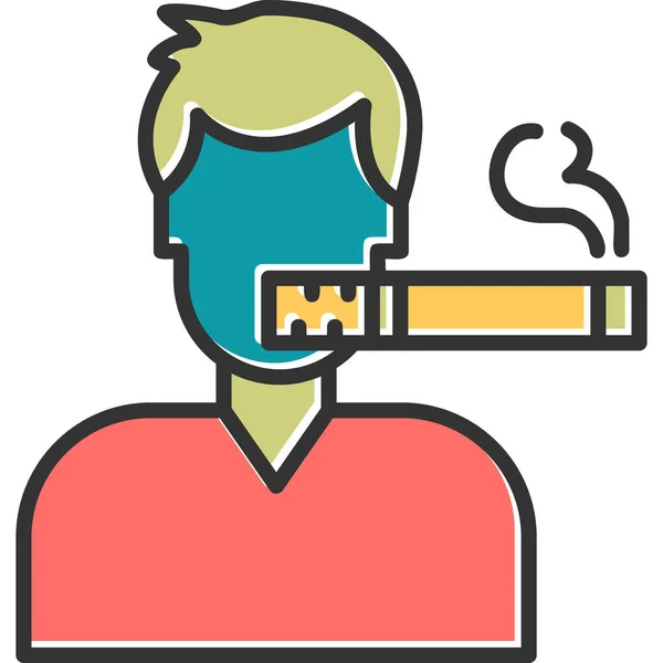 Roken Web Icoon Eenvoudig Ontwerp — Stockvector