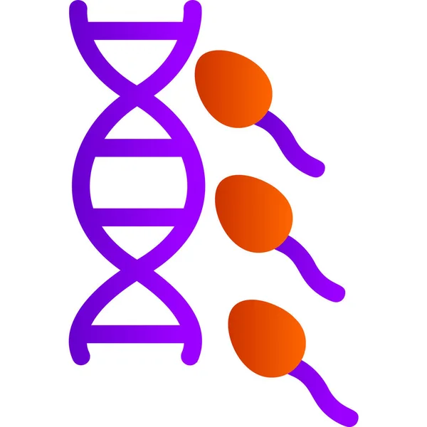 Икона Молекулы Днк Мультфильм Генетических Наук Векторные Иконки Веб Дизайна — стоковый вектор