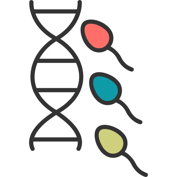 Dna Ikon Web Ilustrasi Sederhana - Stok Vektor