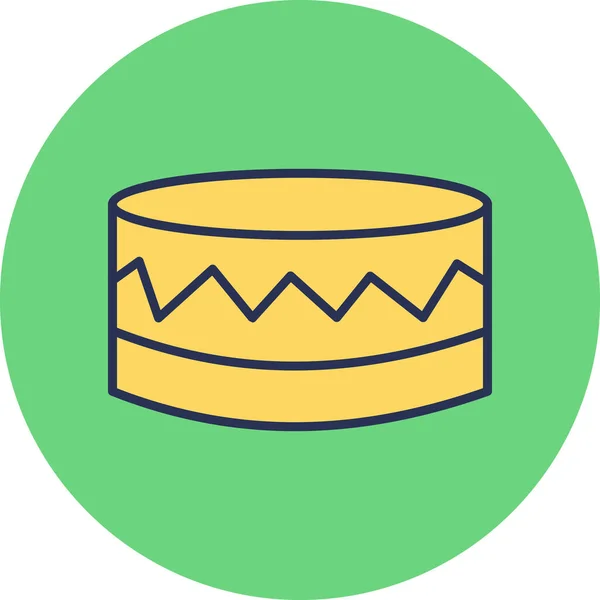 Vector Illustration Single Cake Icon — Stock Vector