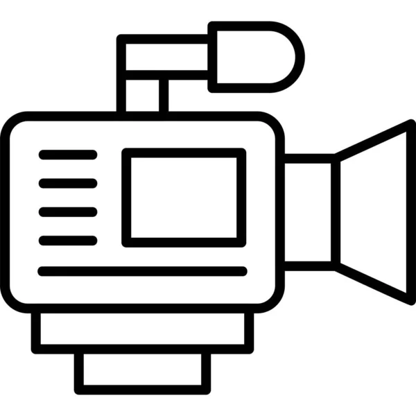 Videocamera Pictogram Grafische Illustratie — Stockvector
