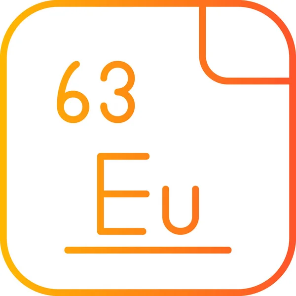 Periodic Table Elements Europium Illustration — 스톡 벡터