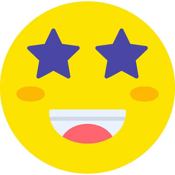 Estrella Emoji Icono Vector Ilustración — Vector de stock
