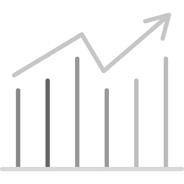 Grafikon Ikon Vektor Illusztráció — Stock Vector