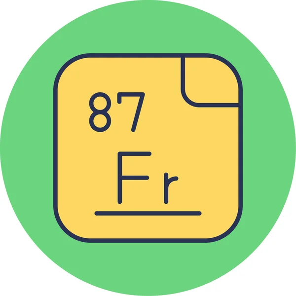 Francium Chemisches Element Web Einfache Illustration — Stockvektor