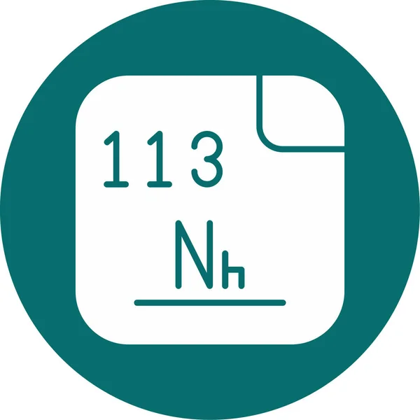 Nihonium Adalah Unsur Kimia Sintetis Dengan Simbol Dan Nomor Atom - Stok Vektor