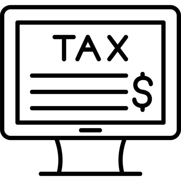 Icona Vettoriale Flat Tax — Vettoriale Stock