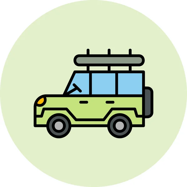 Safari Auto Web Symbol Einfache Illustration — Stockvektor