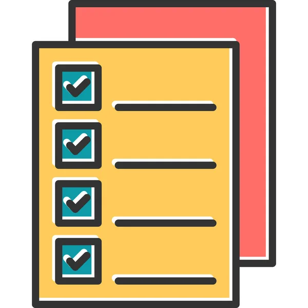 Checklist Icon Vector Illustration Simple Design — Stock Vector
