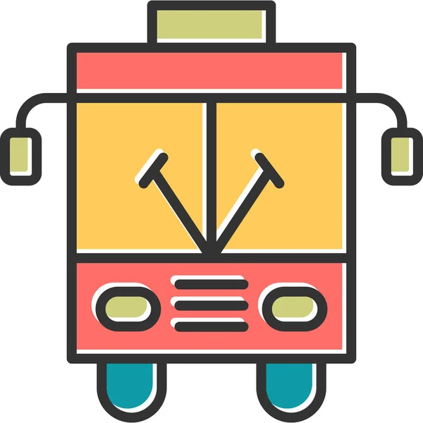 Ônibus Escolar Ícone Moderno Ilustração Vetorial —  Vetores de Stock