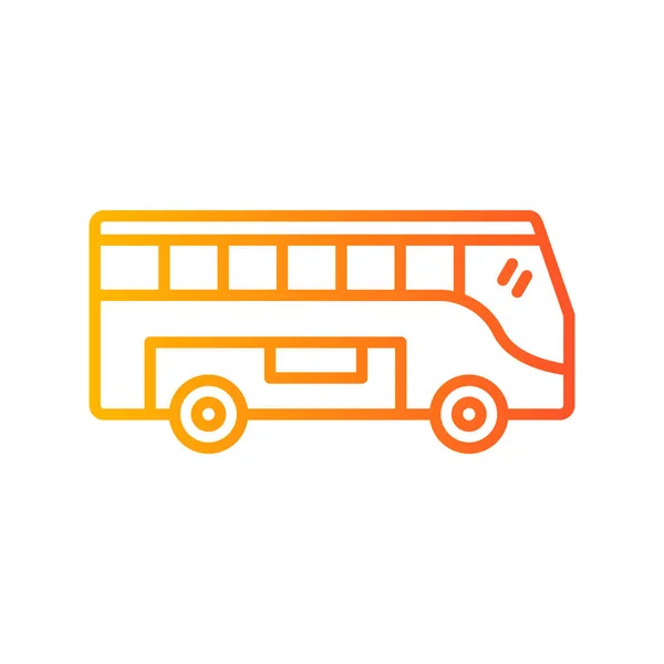 Vector Icono Bus Señal Línea Delgada Ilustración Símbolo Contorno Aislado — Vector de stock