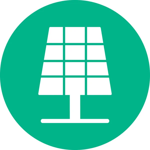 Energia Solar Ícone Vetor Ilustração — Vetor de Stock