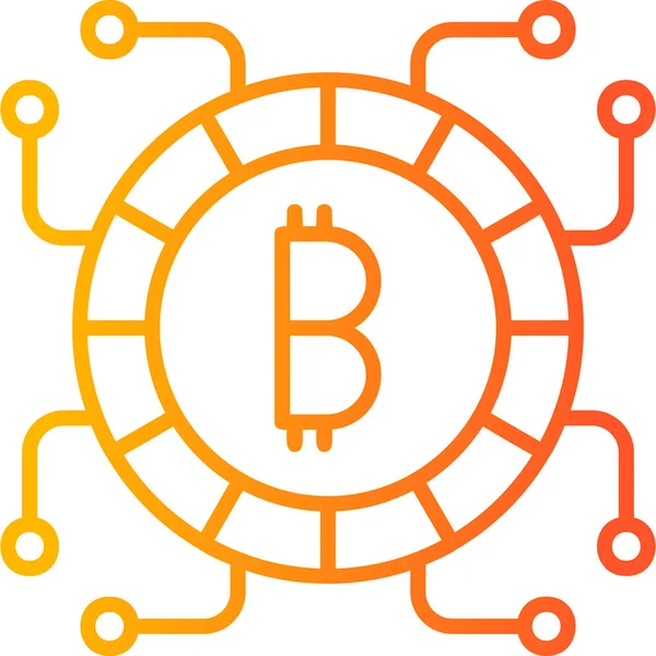 Bitcoin Vector Icon Modern Simple Illustration — Stock Vector