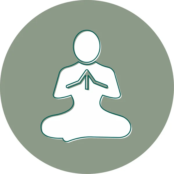 Meditation Symbol Vektor Illustration — Stockvektor