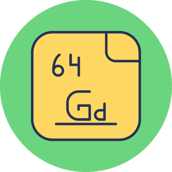 Grafische Illustratie Van Gadolinium Periodiek Mendeleven — Stockvector