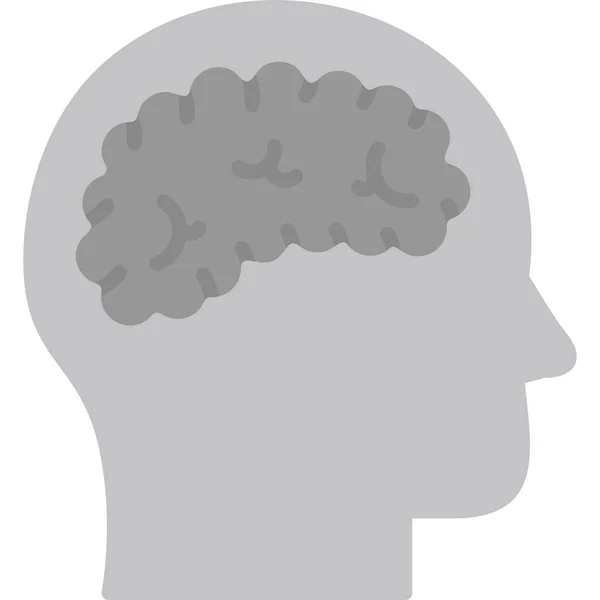 Ikona Mozku Jednoduchá Ilustrace — Stockový vektor