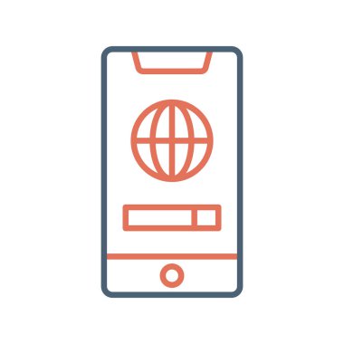 akıllı telefon simgesi vektör illüstrasyonu