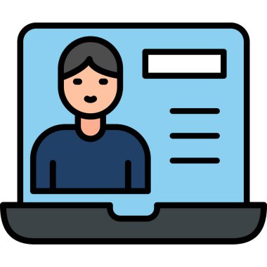 Online eğitim. Basit resimleme