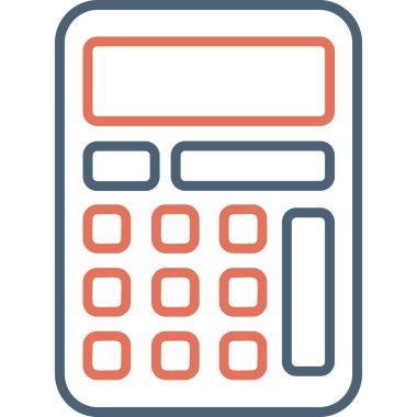 hesap makinesi düz vektör simgesi