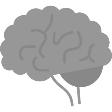  Beyin ikonu. Basit resimleme