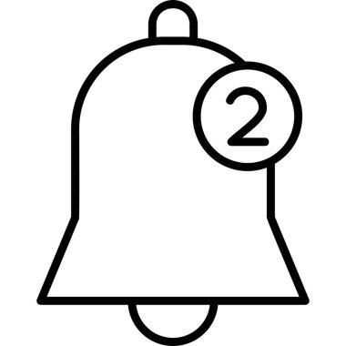 Zil. Web simgesi basit illüstrasyon