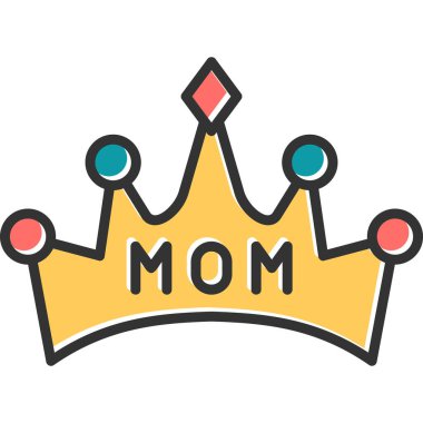 taç simgesi vektör illüstrasyonu