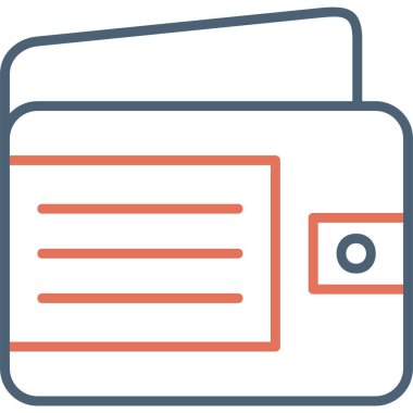 Cüzdan. Web simgesi basit illüstrasyon