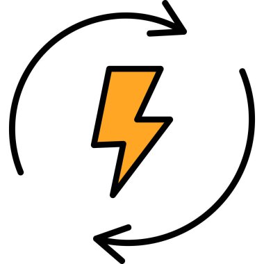 Yenilenebilir Enerji illüstrasyon modern simgesi