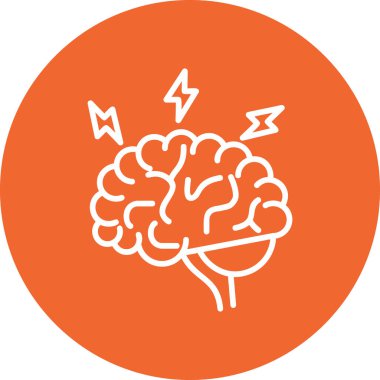 Beyin. Web simgesi basit illüstrasyon