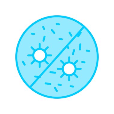 Bir virüs simgesinin vektör illüstrasyonu