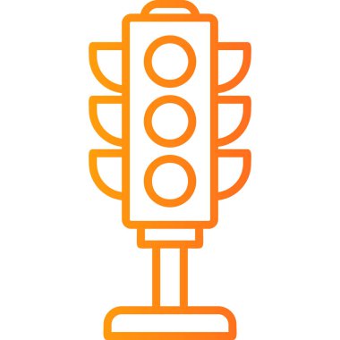 Trafik ışığı simgesi, vektör illüstrasyonu