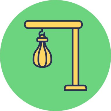 Kum torbası modern simge, vektör illüstrasyonu