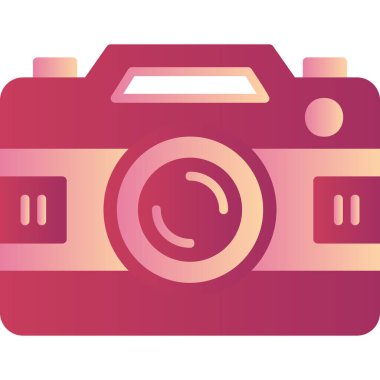 Fotoğraf Kamerası Simgesi. Vektör İllüstrasyonu