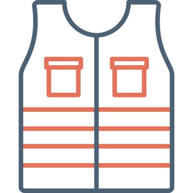 Yelek. Web simgesi basit illüstrasyon