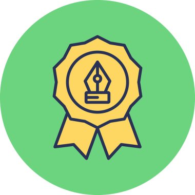 Rozet. Web simgesi basit illüstrasyon