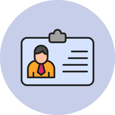Office Entry Card web icon, vector illustration